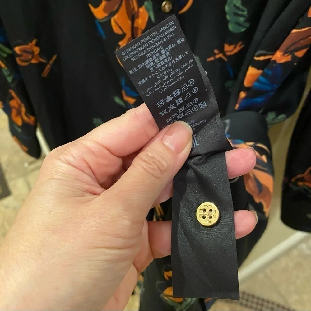 NWT~TORY BURCH Women Asymmetrical Hem Floral Cora Dress Size 14